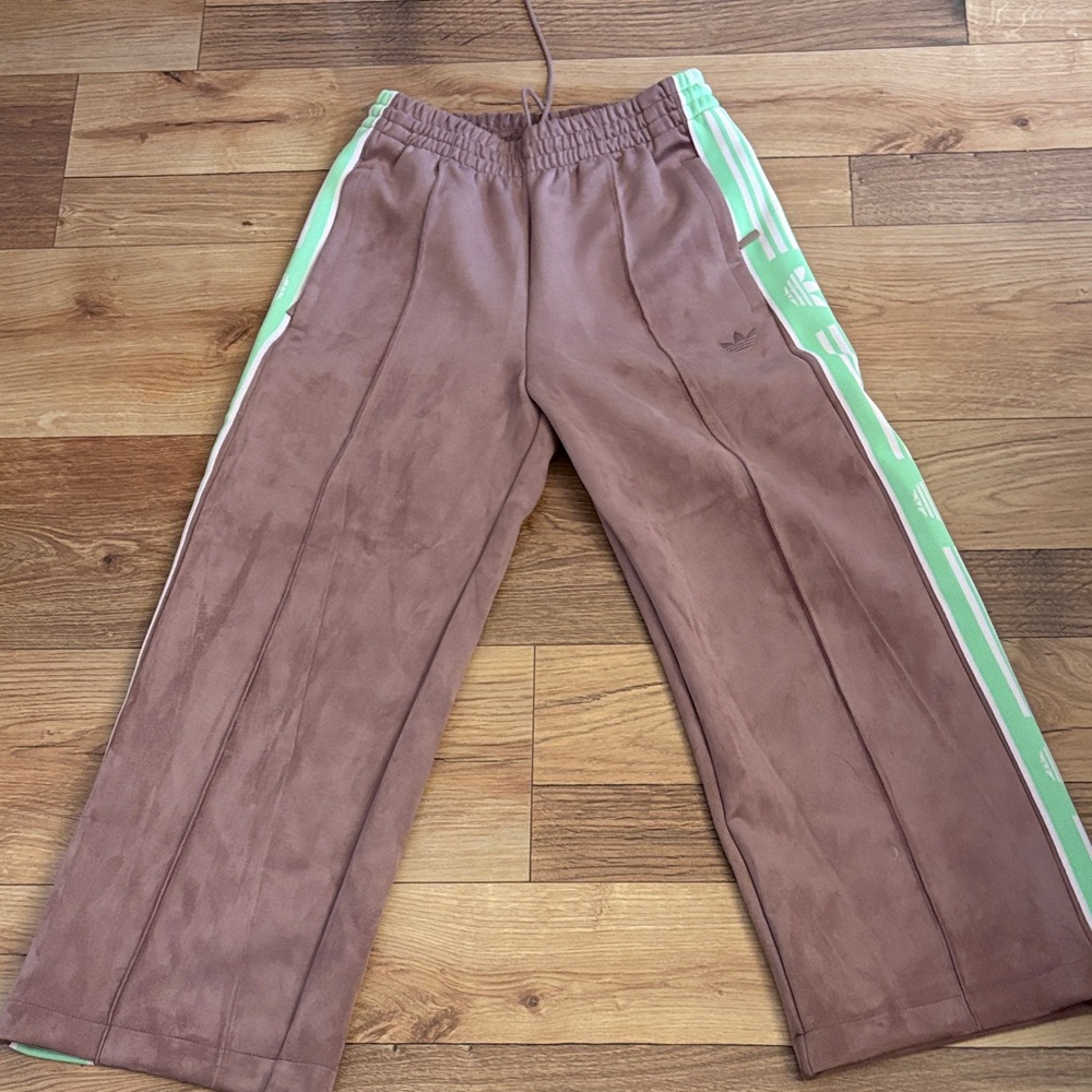 adidas Brown and Green Track Pants